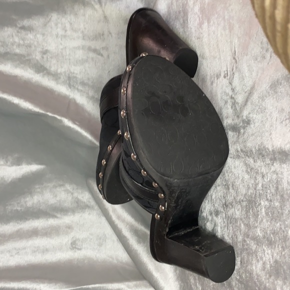 Coach Willow Signature Clogs black size 10 B - Picture 5 of 7